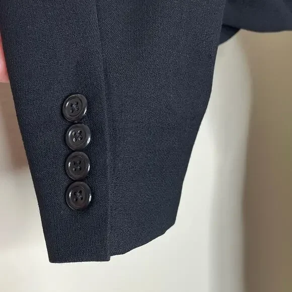 Vtg Ralph Lauren Skirt Suit 8 Womens Black Wool Skirt & Jacket Career Work 90s - Picture 8 of 11